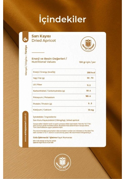 Sarı Kayısı - 800g - 36619551 Diğer