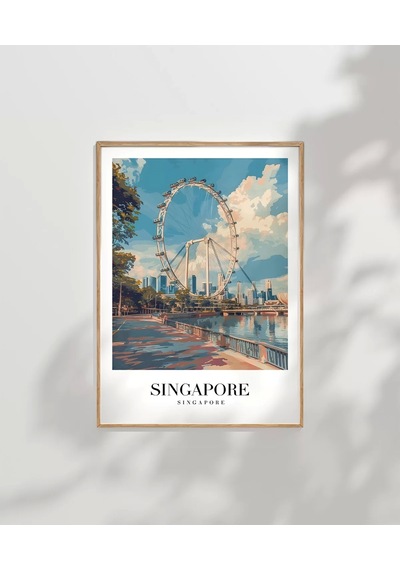 Çerçevesiz Poster Marina Bay'ın Parlak Yüzü