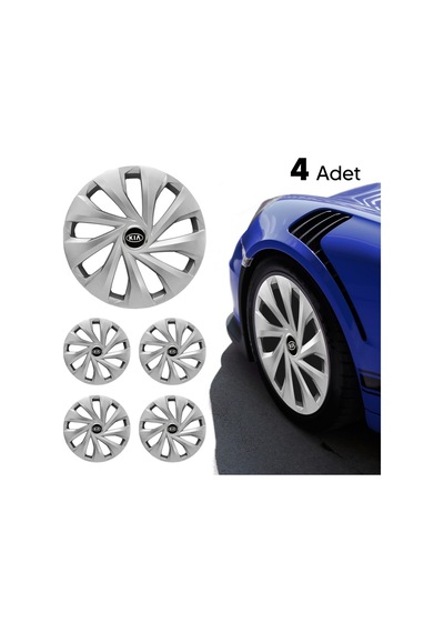 Nissan Almera 15 Inç Uyumlu Jant Kapağı 4'lü Takım Gri 2715