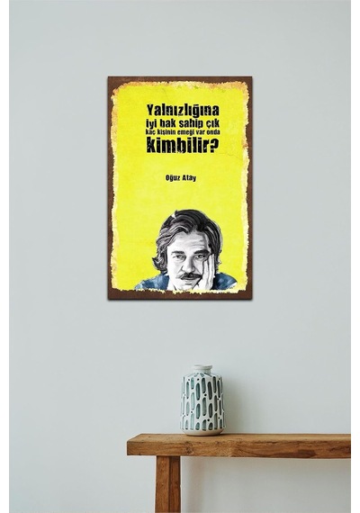 Kuşe Kağıt Duvar Posteri Yalnızlığa Iyi Bak Oğuz Atay Retro Vintage Drtr0020