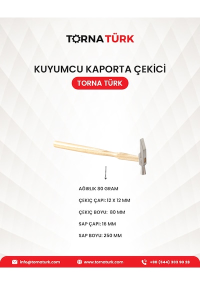 Kuyumculuk Kuyumcu Kaporta Çekici -bir Keski - Bir Ucu Yuvarlak - 80 Gram Metalik