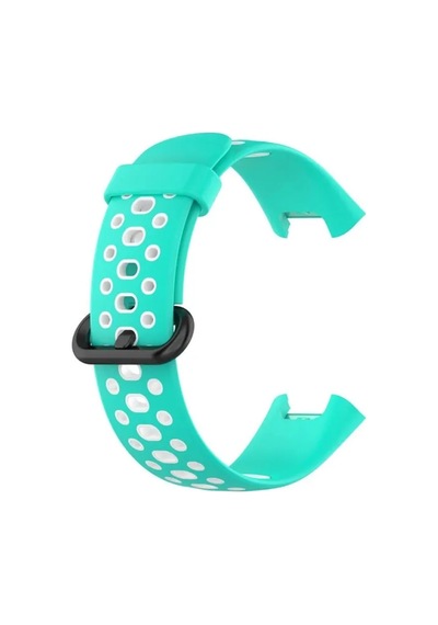Jenerik Xiaomi Redmi Watch 2 Spor Delikli Kordon - Turkuaz-beyaz