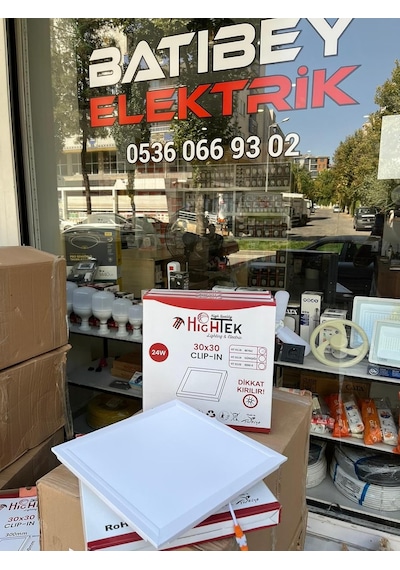 Hightek Led Panel, 30x30 Cm, 24w, Clip-in Tavan Tipi, Beyaz Diğer