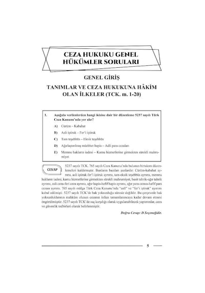 Hakimlik Ceza Hukuku Genel Hükümler Soru Bankası 22. Baskı Monopol Yayınları