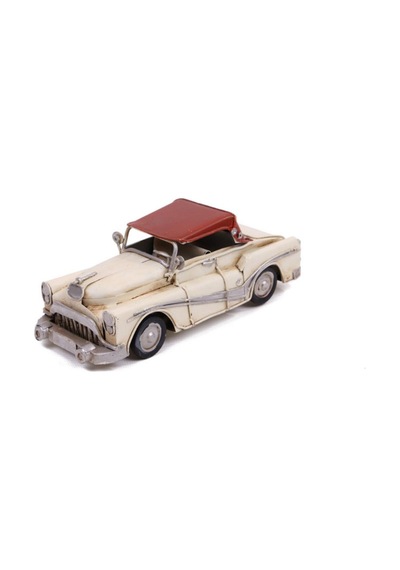 T.concept Dekoratif Dayanıklı Metal Nostaljik Araba Beyaz 0604e-112ss