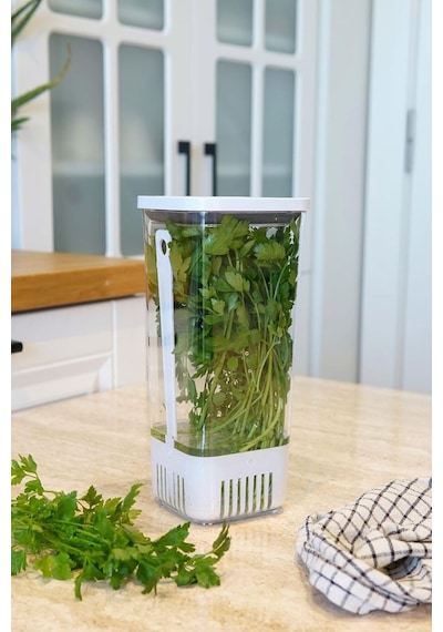 Technow Vip Ahmet Vp-007 Suda Yeşillik Saklama Kabı 1700 Ml Beyaz