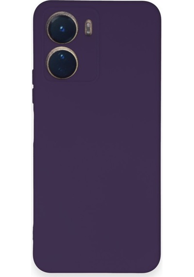 Vivo Y16 İçi Kadife Kaplı Esnek Silikon Kapak Ryc/ Nano Lansman Mor