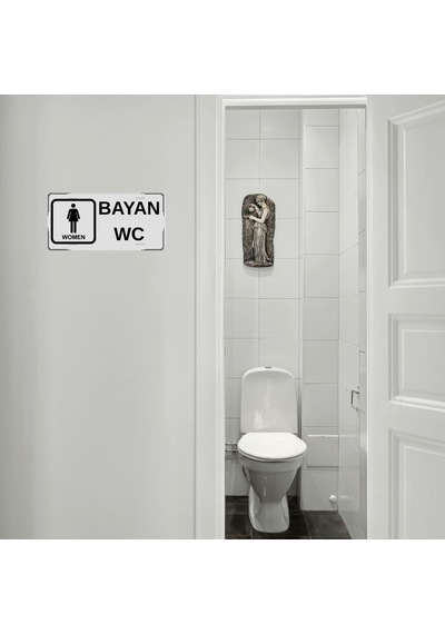 Bay Bayan Wc Tabela Seti - Metal Tuvalet Yönlendirme Levhası 2'li Set