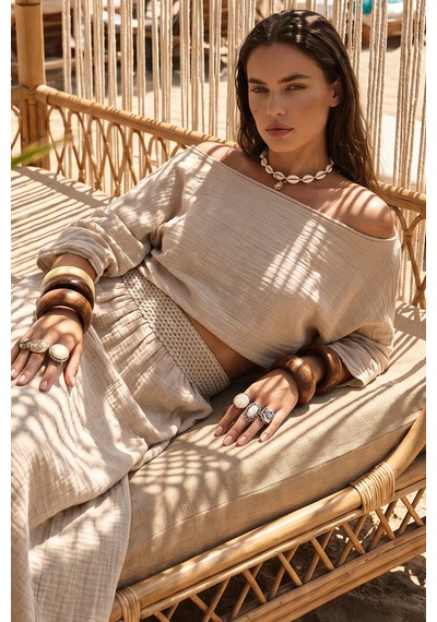 Fashion Cocktail Antik Roma Cepli Elastik Bel Örgü Detaylı Yırtmaçsız Etek Kayık Yaka Geniş Kol Salaş Kısa Crop Bluz Doğal Naturel Müslin Bohem Tatil Sahil Yazlık İkili Takım Kadın Set Vizon Fashion Cocktail Antik Roma Cepli Elastik Bel Örgü Detaylı Yırtmaçsız Etek Kayık Yaka Geniş Kol Salaş Kısa Crop Bluz Doğal Naturel Müslin Bohem Tatil Sahil Yazlık İkili Takım Kadın Set Vizon