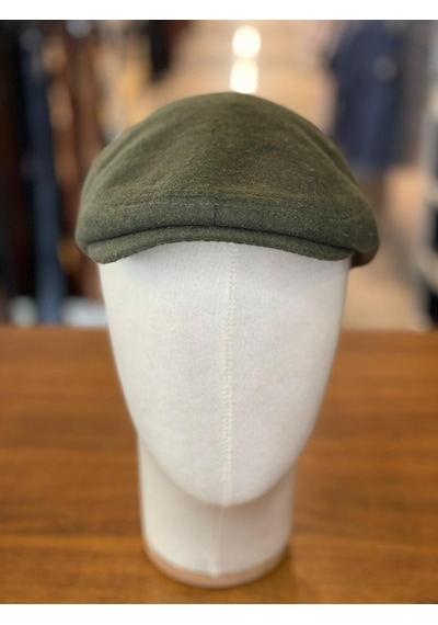 Hamze İngiliz London Model Kaşe Kumaş Kasket Şapka Haki