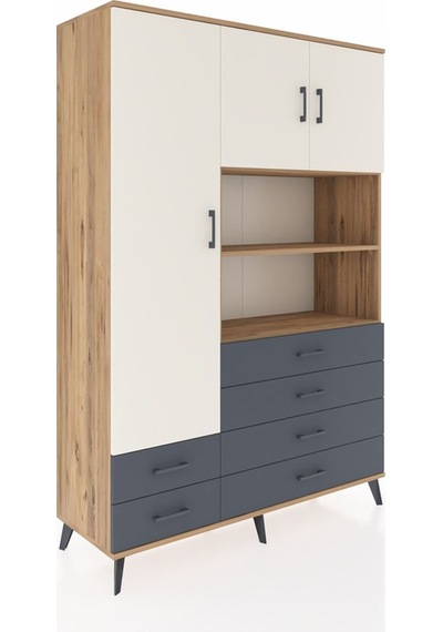 Hyperion Dolap 8 Raflı 6 Çekmeceli 3 Kapaklı 132x44x195 Çam-aytaşı/antrasit Aytası/antrasıt Hyperion Dolap 8 Raflı 6 Çekmeceli 3 Kapaklı 132x44x195 Çam-aytaşı/antrasit Aytası/antrasıt