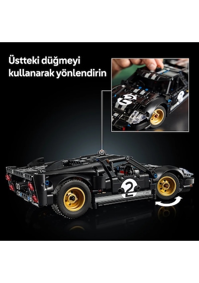 LEGO® Technic™ 1966 Ford GT40 MKII Yarış Arabası 42223 – Yetişkinler için Gerçekçi Özellikler İçeren Model Yapım Seti (793 Parça)