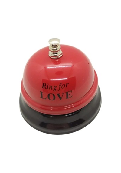 Giralstore Masaüstü Dekoratif Resepsiyon Zili Görevli Çağırma Zili Çan Ring For Love Kırmızı Çan