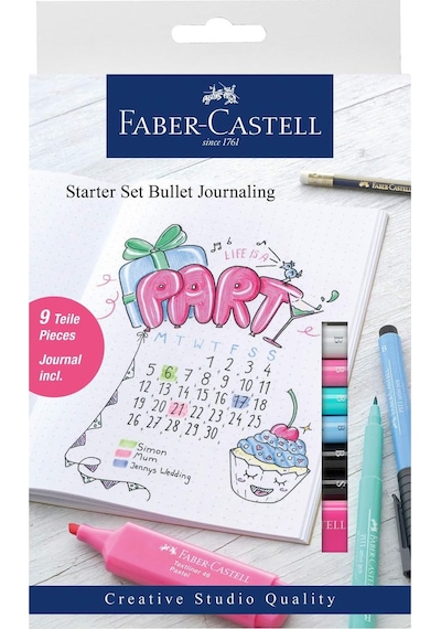 Faber-castell 267125 - Başlangıç Seti Bullet Journaling, 9 Parçal Çok Renkli