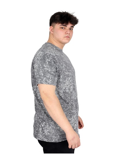 Mode Xl Büyük Beden Erkek T-shirt Bisiklet Yaka Aşındırma Baskı U20037 Antrasit Antrasit