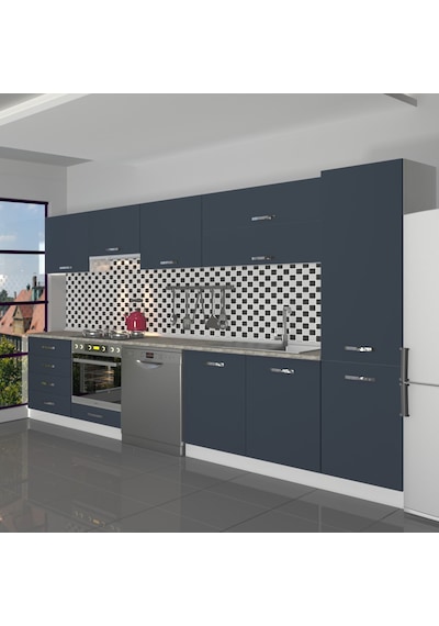 Decoraktiv Elite 325yq Ankastre Fırın Modüllü Mdf Hazır Mutfak Dolabı - Tezgah Dahil - Antrasit Decoraktiv Elite 325yq Ankastre Fırın Modüllü Mdf Hazır Mutfak Dolabı - Tezgah Dahil - Antrasit