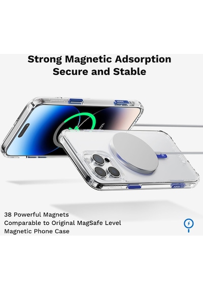 Rock Space Apple Uyumlu iPhone 15 Promax Kılıf Magsafe Inshare Serisi - Siyah Siyah