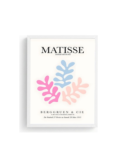 Beyaz Ahşap Çerçeveli Henri Matisse Tablosu Huhu289