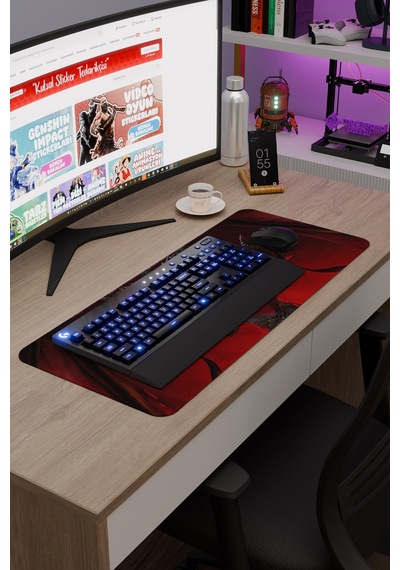 Diablo Kaymaz Dikişli Kauçuk Oyuncu Mousepad V3 - 70x30 Xl Gaming Mouse Pad Fare Altlığı