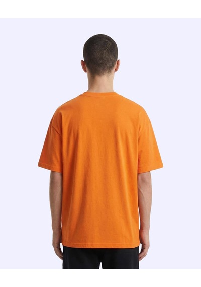 Kappa Linea Erkek Koyu Turuncu Oversize Tişört