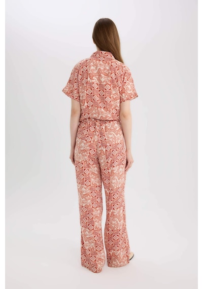 DeFacto Regular Fit Geniş Bol Paça Desenli Pantolon D4631AX25SPOG269 DeFacto Regular Fit Geniş Bol Paça Desenli Pantolon D4631AX25SPOG269