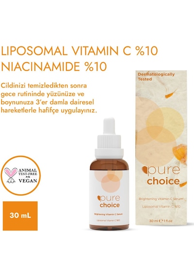 Pure Choice Aydınlatıcı C Vitamini Serum %10 30 Ml
