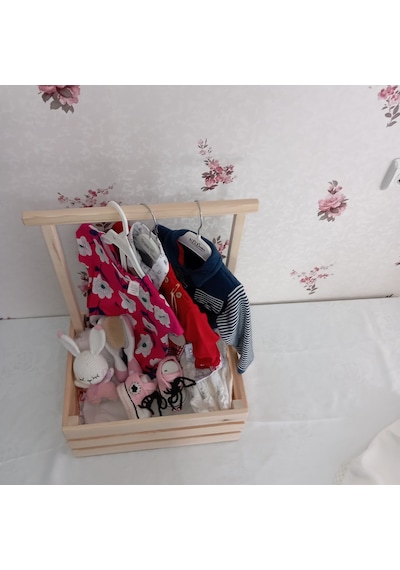 Wooden Destinty Ahşap Kasa - Bebek Kırk Sepeti - Baby Shower S... Ahşap