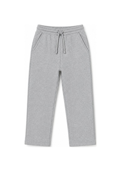 Luess Unisex Çocuk Gri Melanj Az Şardonlu Okul Eşofman Alt