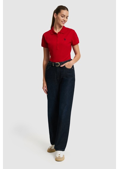 U.s. Polo Assn. Kadın Kırmızı Tişört Basic 50321818-vr171 Basıc Kırmızı