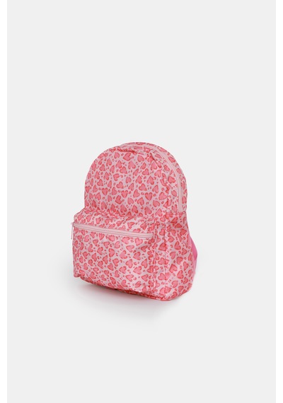 İcone Bag Kız Çocuk Kalp Baskılı Sırt Çantası Pembe