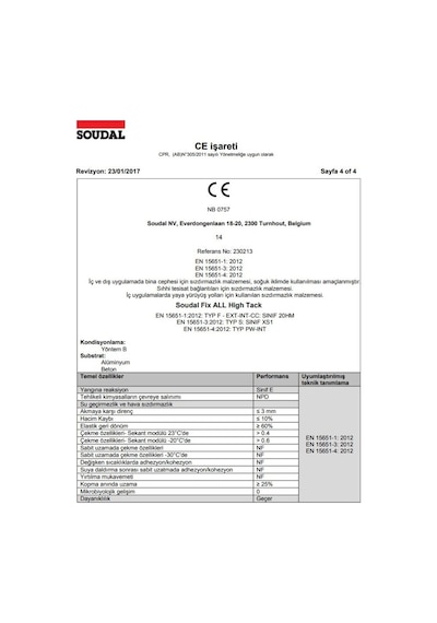 Soudal Fix All High Tack Korniş Yapıştırıcı Montaj Silikonu Beyaz Beyaz