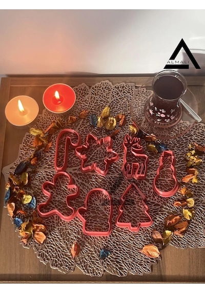 Yılbaşı Temalı Kurabiye Kalıbı Seti 7 Adet