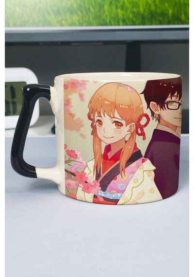 Sangatsu No Lion Anime Baskılı Seramik Lüks Kupa 1 Adet Özel Siyah Kulp Dalga Kulp V5d Çok Renkli