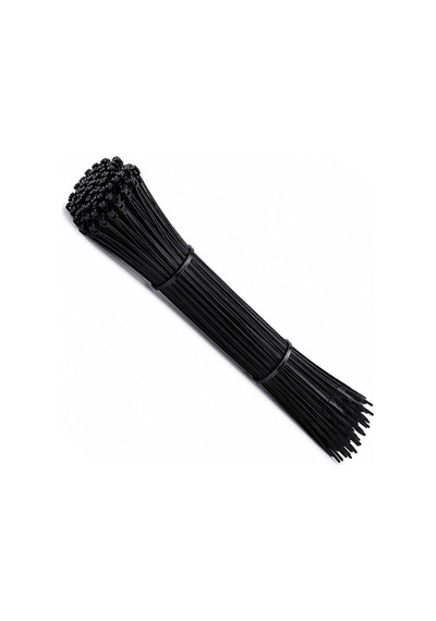 100 Adet Kablo Bağı Plastik Cırt Kelepçe 4,8x450 Mm Siyah Dayanıklı Güçlü Sabitleme Bağı Genel