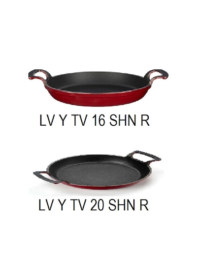Lava 2 Parça Kırmızı Yuvarlak Sahan Seti