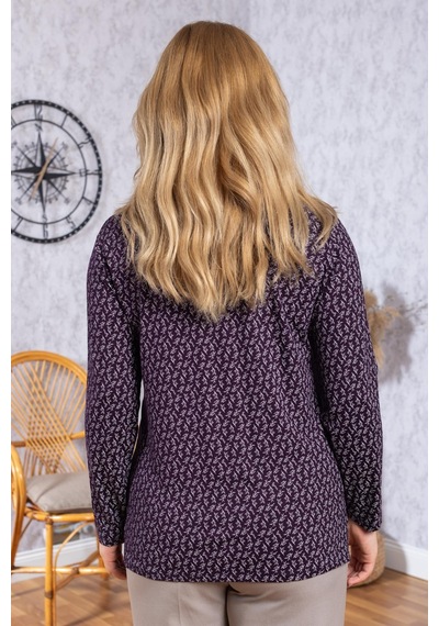 Mutlu City Kadın Yeni Model Yüksek Kalite Yuvarlak Yaka Patlı Orta Yaş Anne Penye Bluz 6545 Mürdüm Mutlu City Kadın Yeni Model Yüksek Kalite Yuvarlak Yaka Patlı Orta Yaş Anne Penye Bluz 6545 Mürdüm