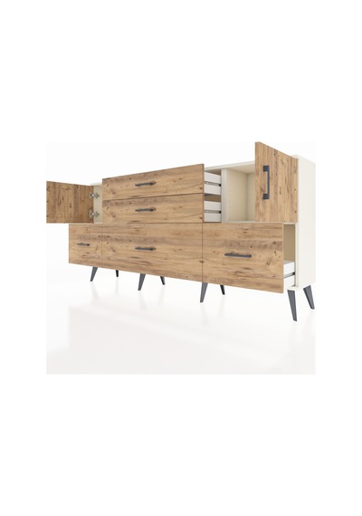 Arges Konsol 2 Raflı 5 Çekmeceli 2 Kapaklı 176x30x83 Aytaşı-çam/çam Çam/çam Arges Konsol 2 Raflı 5 Çekmeceli 2 Kapaklı 176x30x83 Aytaşı-çam/çam Çam/çam