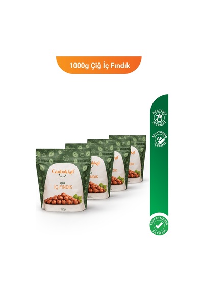 Canbakkal Natürel Çiğ İç Fındık Kabuksuz Fındık Kilitli Paket 1 KG