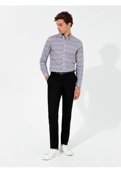 Cacharel Kırmızı Slim Fit Uzun Kollu Gömlek