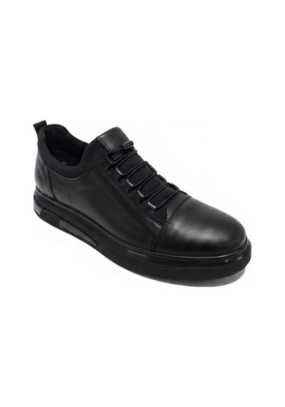 Mr Quinn 1640 Deri Siyah Erkek Sneaker