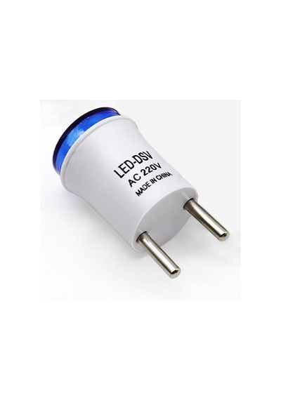 Ac 220v Voltmetre Yuvarlak Mavi Eu Plug Prize Takılabilir Fiş Gerilim Şebeke Test Led Voltaj Göster