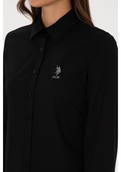 U.s. Polo Assn. Kadın Siyah Gömlek Basic 50307989-vr046 Siyah