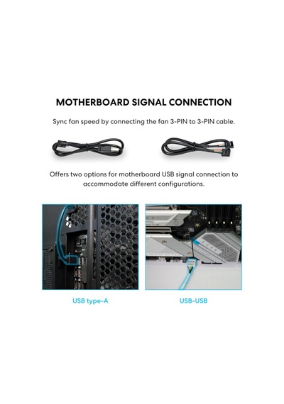 Lian Li Evrensel Usb Ve Pwm Fan Hub, 4 Usb Başlıklı Fan Kontrol C