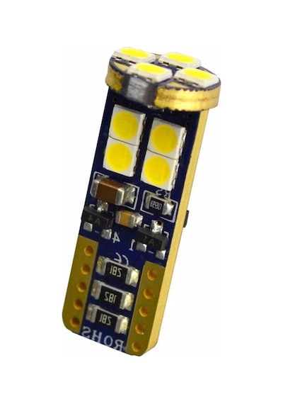 12 Ledli Park Plaka Tavan Ampulü T10 Led Dipsiz W5w Canbus - Beyaz Standart