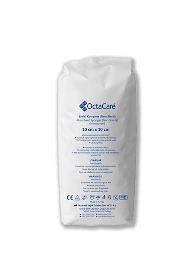 Emici Kompres Non Steril Spanç 10cm X 10cm 4 Kat 200 Adet