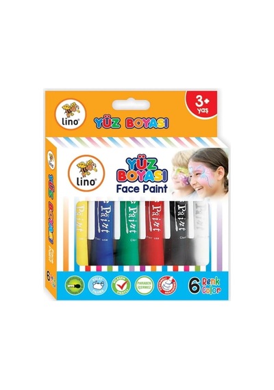 Yıkanabilir Yüz Boyası, 6lı Çok Renkli