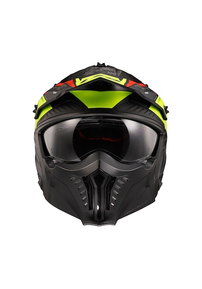 Ls2 Drıfter Devor Mat Siyah-neon Sarı Kask Sarı