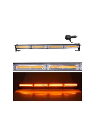 Turuncu Tepe Çakar Bar Led 60cm 12-24v Off Road Çekici Traktör İkaz Lambası Çakar 15 Modlu