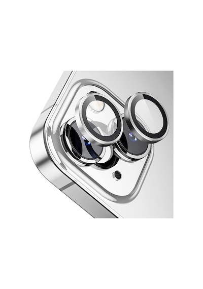 Buff Apple Uyumlu iPhone 14 / 14 Plus Kamera Metal Lens Gümüş