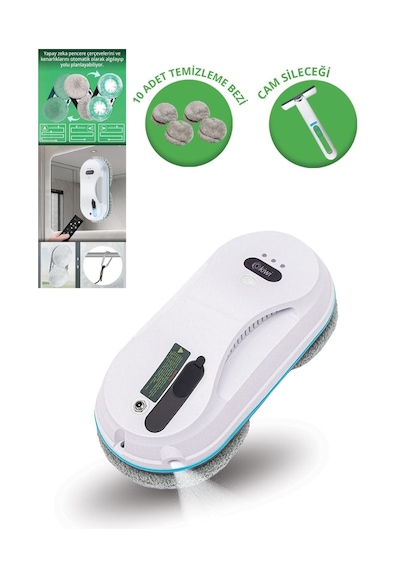 Kiwi KWC-7130 Uzaktan Kumandalı Sıvı Püskürtmeli Cam Silme Robotu